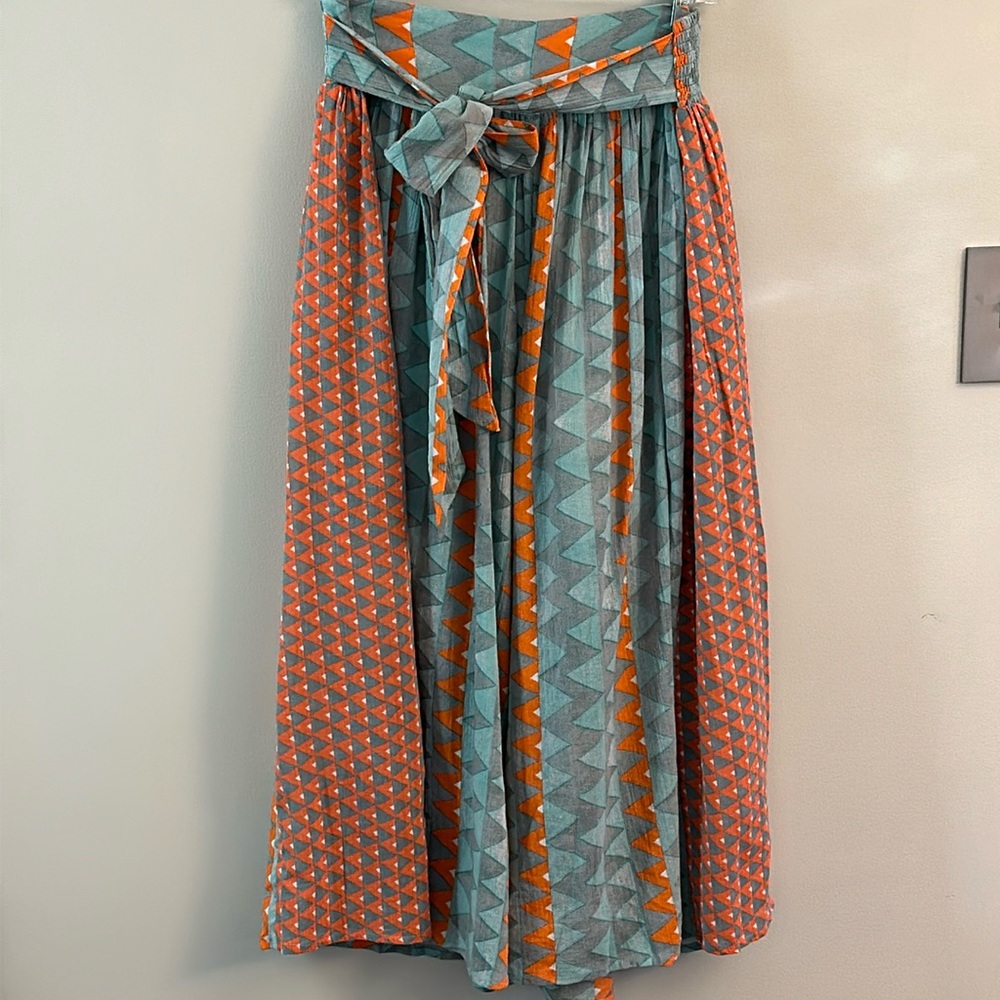 Anthropologie Feather Bone Wide Leg Cropped Wide Leg Pants Lightweight Lined